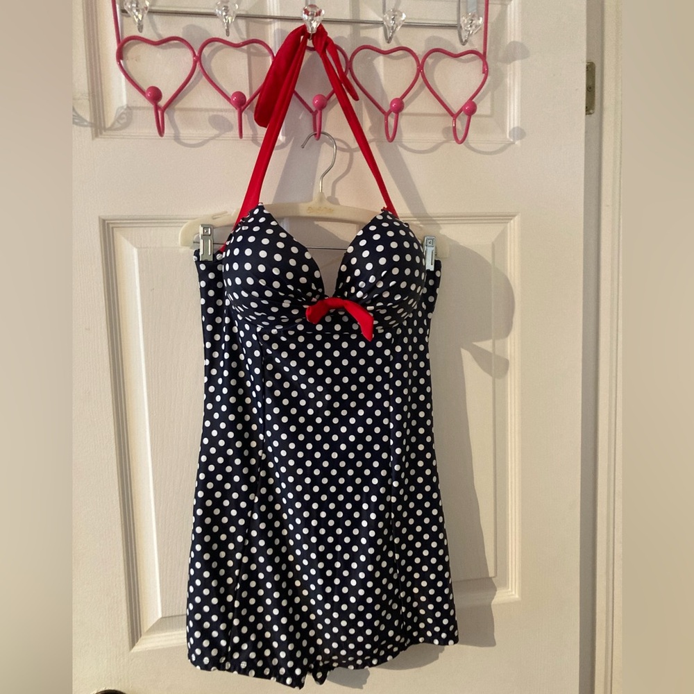 Polka Dot Halter /Short Swimsuit 🩱 50 style